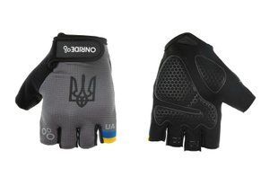 Рукавички ONRIDE Hold 20 UA Тризуб колір сірий розмір L 6936116100381 фото