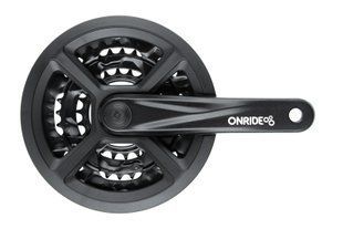 Шатуни ONRIDE Trio 910P, під квадрат, 170мм, 22-32-44T, на 9 швидкостей, чорні 2526116102606 фото