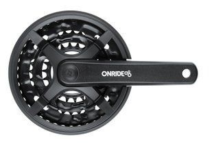 Шатуни ONRIDE Trio 830P, під квадрат, 170мм, 22-32-42T, на 8/7/6 швидкостей, чорні 2526116102609 фото