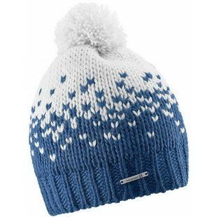 Шапка Salomon PEARL BEANIE синьо біла 4611 фото