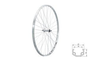 Колесо переднє на гайках KLS Event 28", V-brake сріблястий 8585019364432 фото