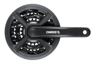Шатуни ONRIDE Trio 810P, під квадрат, 170мм, 22-32-42T, на 8/7/6 швидкостей, чорні 2526116102614 фото