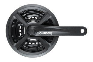 Шатуни ONRIDE Trio 820P, під квадрат, 170мм, 24-34-42T, на 8-6 швидкостей, чорні 2526116102611 фото