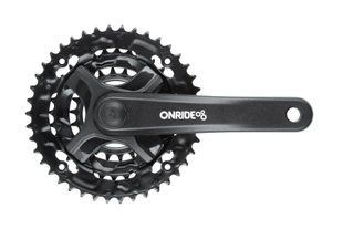 Шатуни ONRIDE Trio 810, під квадрат, 170мм, 22-32-42T, на 8/7/6 швидкостей, чорні 2526116102615 фото