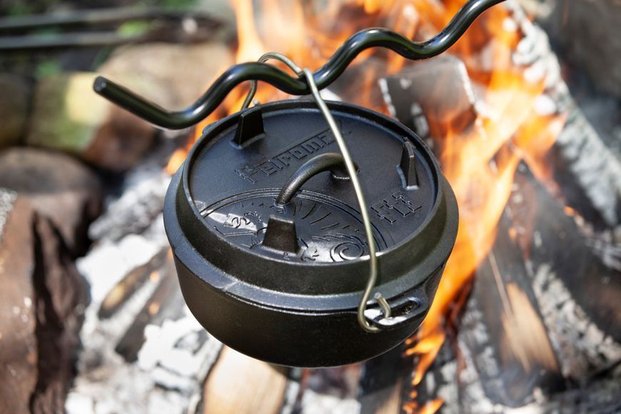 Казан-жарівня чавунна Petromax Dutch Oven ft3 плоске дно 1,6 л 50164 фото