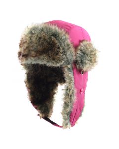 Шапка-вушанка Neverland Snow рожева 53-55 см